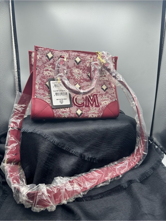 MCM Handbags - MCM Rose Pink Logo Satchel with Gold Hardware